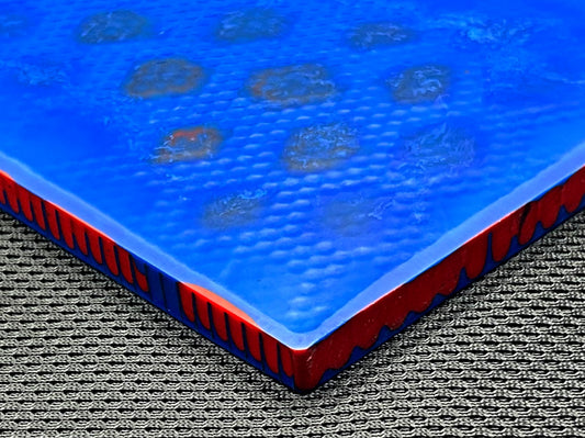Multi Color Honeycomb Resin Slab - (8”x6”x1/2”)