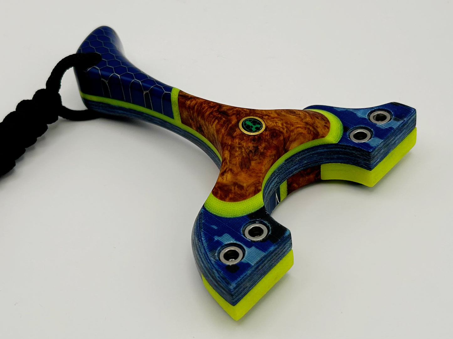 T-Bone- Wood Burl/Camo Micarta! (Left Hand Hold)