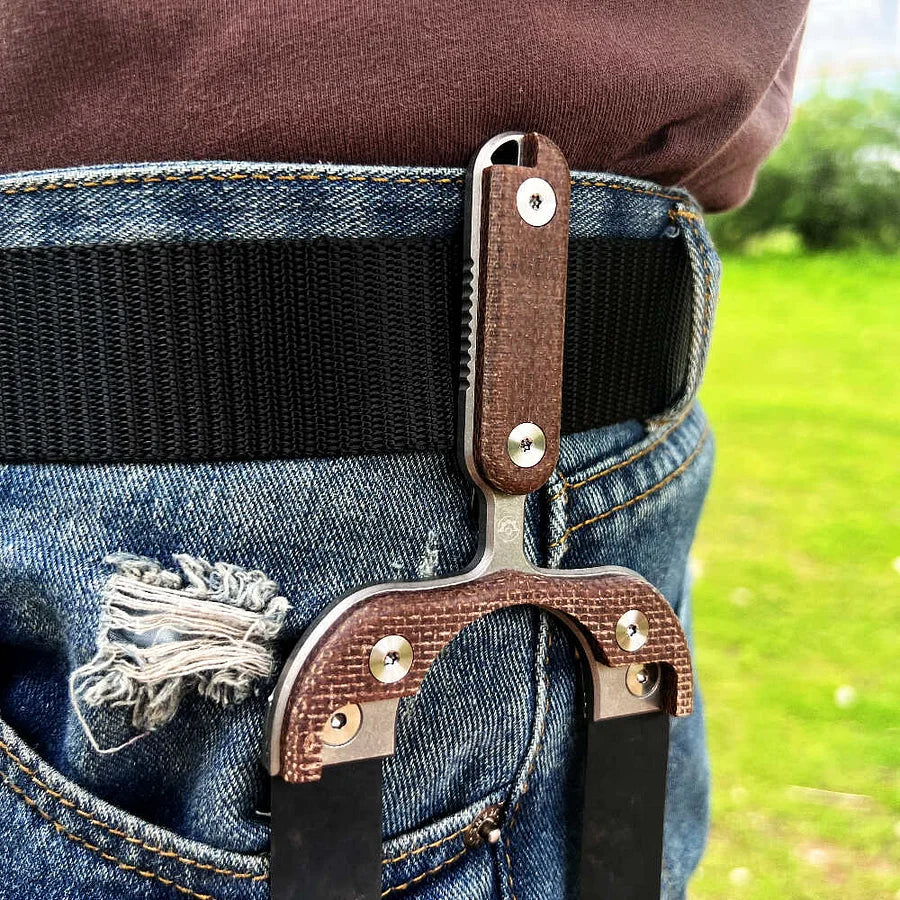 S- Striker by Snipersling Titanium EDC Slingshot with Belt Clip