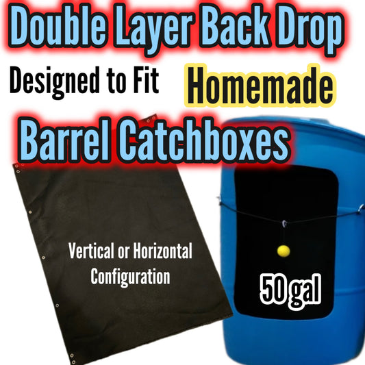 Double Layer Back-Drop (catch-net) for Barrel Catch-Boxes