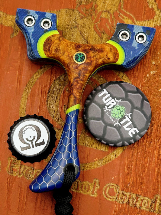 T-Bone- Wood Burl/Camo Micarta! (Left Hand Hold)