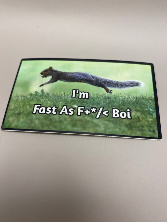 Fast Squirrel Sticker