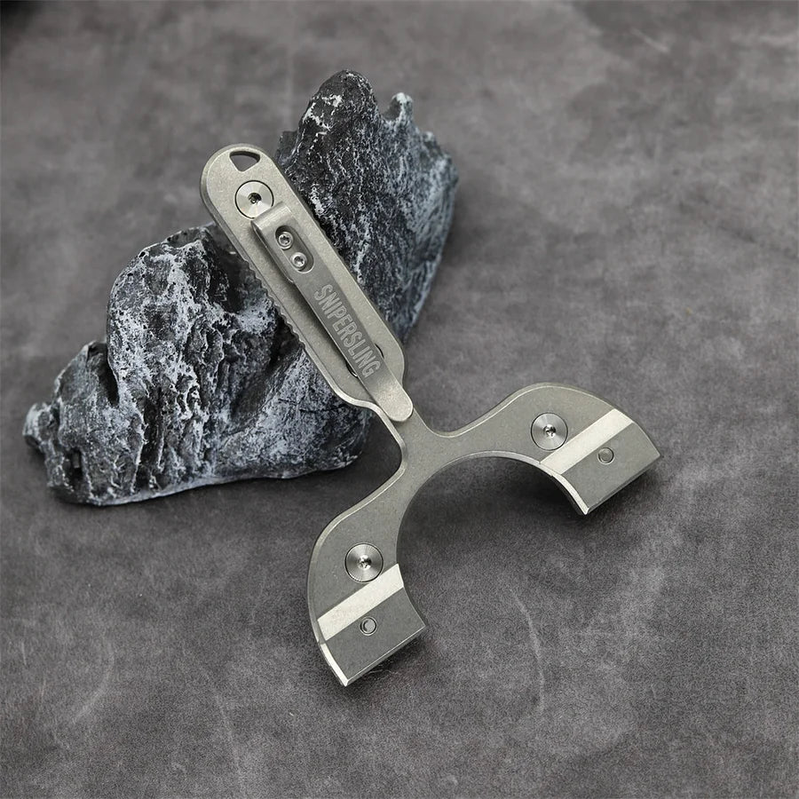 S- Striker by Snipersling Titanium EDC Slingshot with Belt Clip